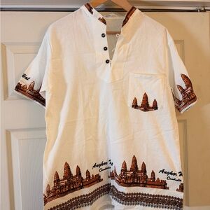 White Angkor Wat Cambodia Men’s Shirt